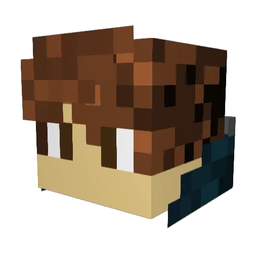 Luk1122 Minecraft avatar head, 3D render