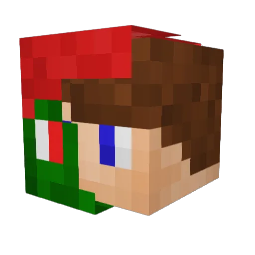 Luk123Win Minecraft avatar head, 3D render