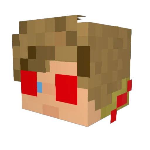 Luk1cha17G Minecraft avatar head, 3D render