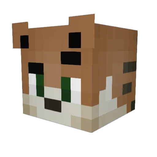 Luk3LT Minecraft avatar head, 3D render