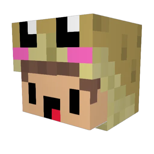 Luk6s Minecraft avatar head, 3D render