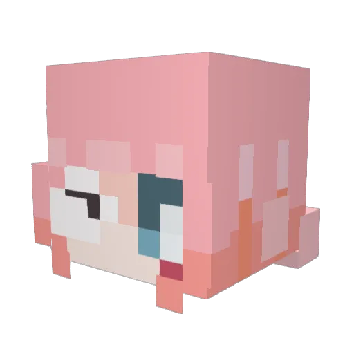 LukAE2 Minecraft avatar head, 3D render