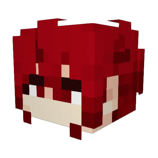 LukBoom Minecraft avatar head, 3D render