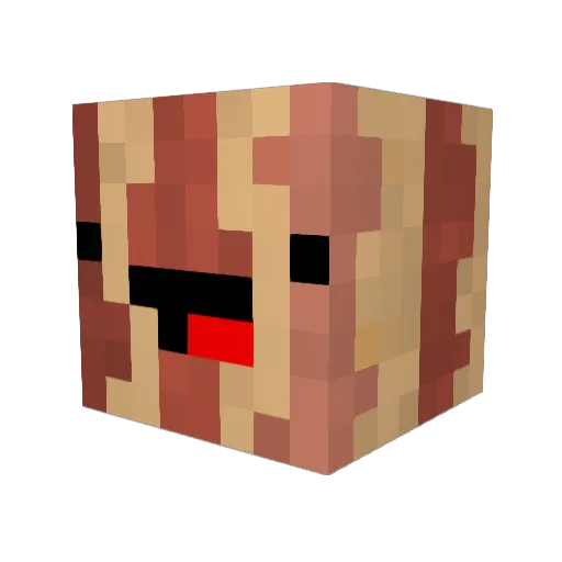 LukDawg Minecraft avatar head, 3D render