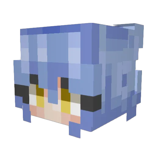 LukPeach Minecraft avatar head, 3D render