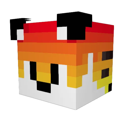 LukPvP_ Minecraft avatar head, 3D render