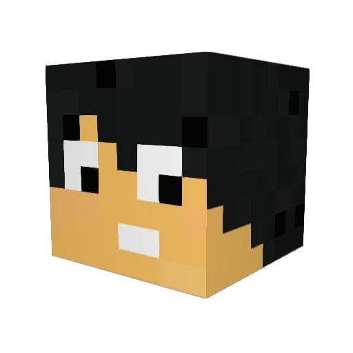 LukVia Minecraft avatar head, 3D render