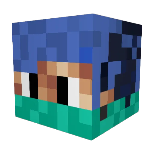 Luka105 Minecraft avatar head, 3D render