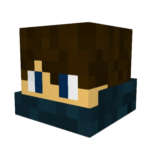 Luka2001 Minecraft avatar head, 3D render