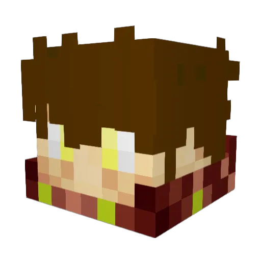 Luka42 Minecraft avatar head, 3D render