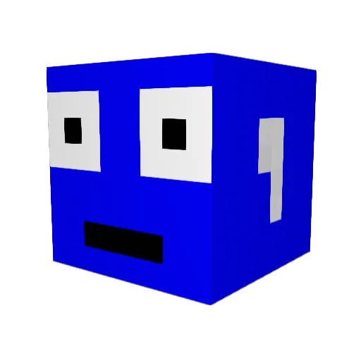 Luka434 Minecraft avatar head, 3D render