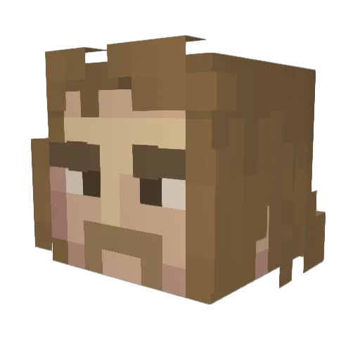 Luka50 Minecraft avatar head, 3D render