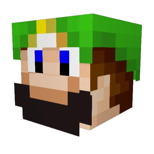 LukaCLA Minecraft avatar head, 3D render
