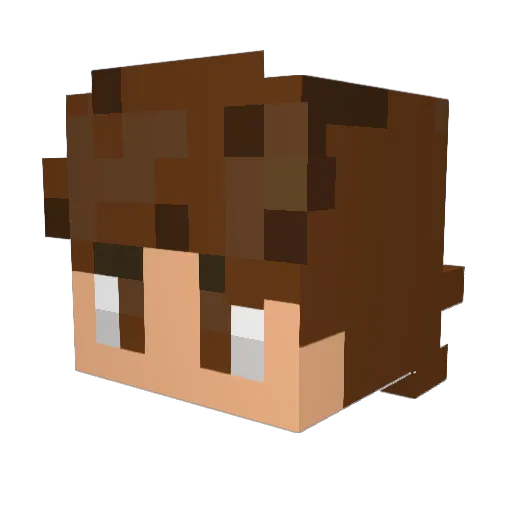 LukaDa Minecraft avatar head, 3D render