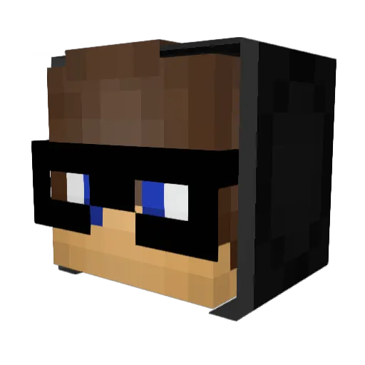 LukaGod Minecraft avatar head, 3D render