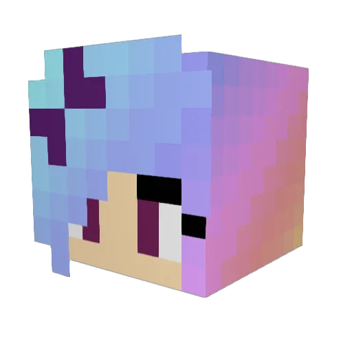 LukaLuke Minecraft avatar head, 3D render