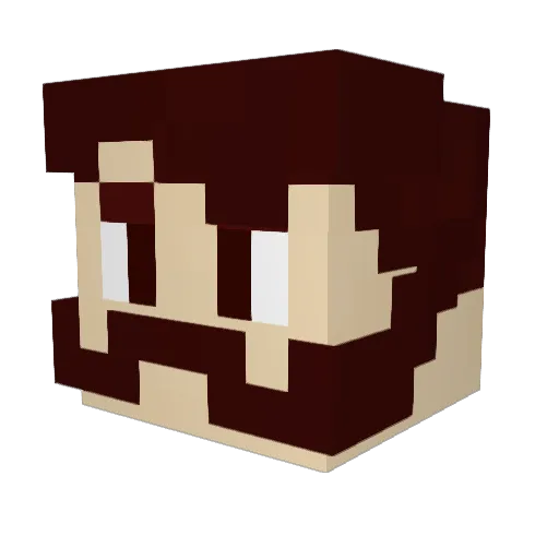 LukaP1031 Minecraft avatar head, 3D render