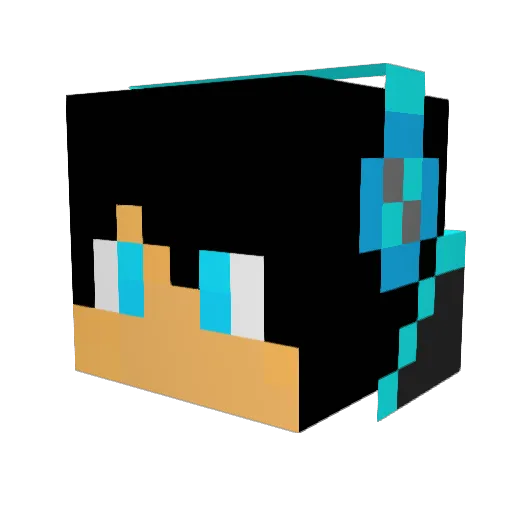 LukaPor Minecraft avatar head, 3D render