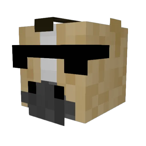 LukaSilver Minecraft avatar head, 3D render