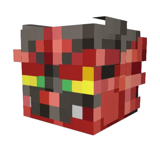 LukaZuka Minecraft avatar head, 3D render