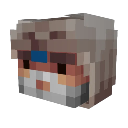 Luka_K Minecraft avatar head, 3D render