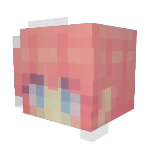 Luka_Tuna Minecraft avatar head, 3D render
