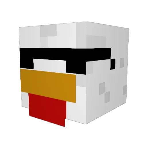 Lukadaris Minecraft avatar head, 3D render