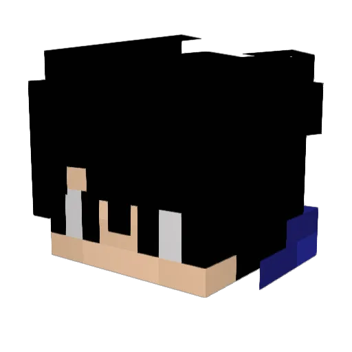 Lukakert Minecraft avatar head, 3D render