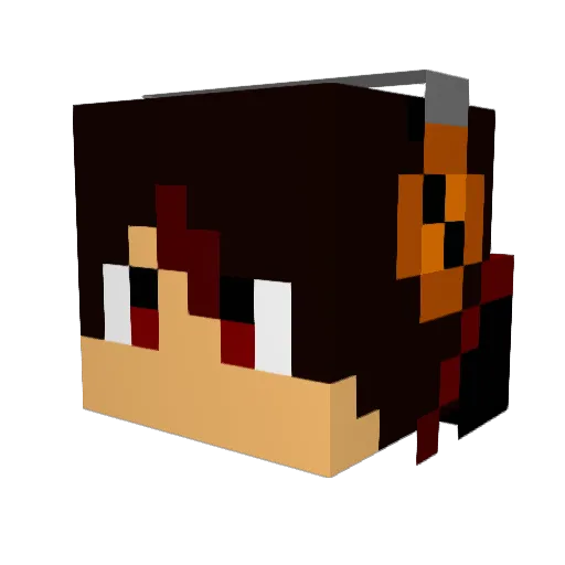 Lukalat Minecraft avatar head, 3D render