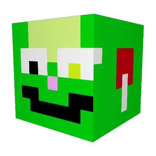 Lukamagics25 Minecraft avatar head, 3D render