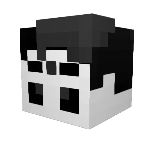Lukanitus Minecraft avatar head, 3D render