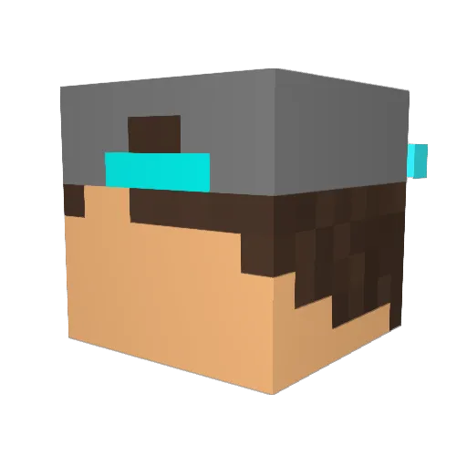Lukao016 Minecraft avatar head, 3D render