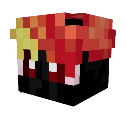 Lukario45 Minecraft avatar head, 3D render