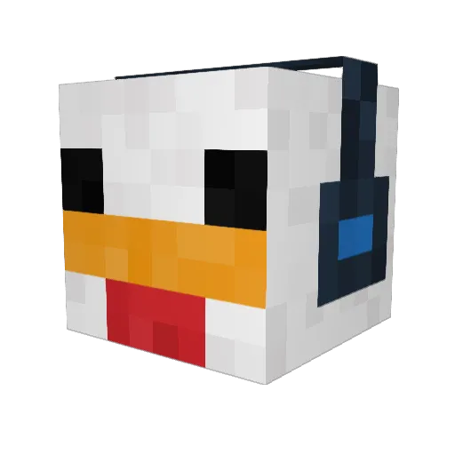 LukasAbelTV Minecraft avatar head, 3D render