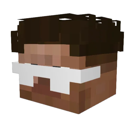 LukasAres Minecraft avatar head, 3D render