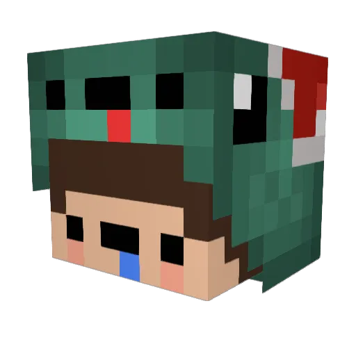 LukasHypno Minecraft avatar head, 3D render