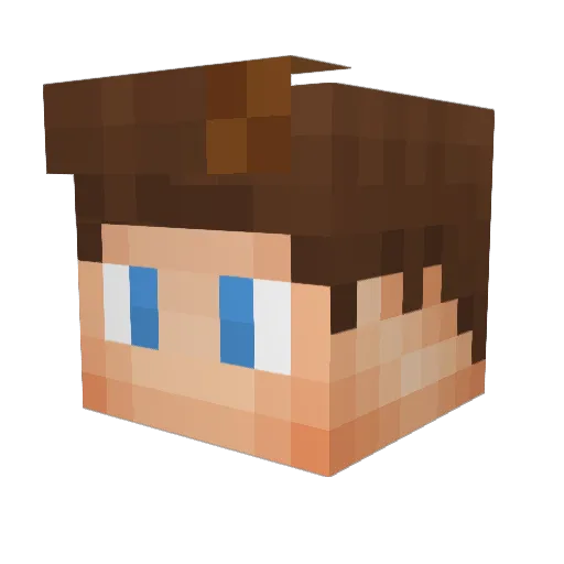 LukasK128 Minecraft avatar head, 3D render