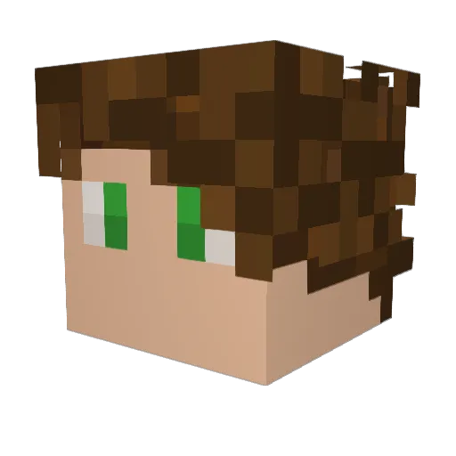 LukasK555 Minecraft avatar head, 3D render