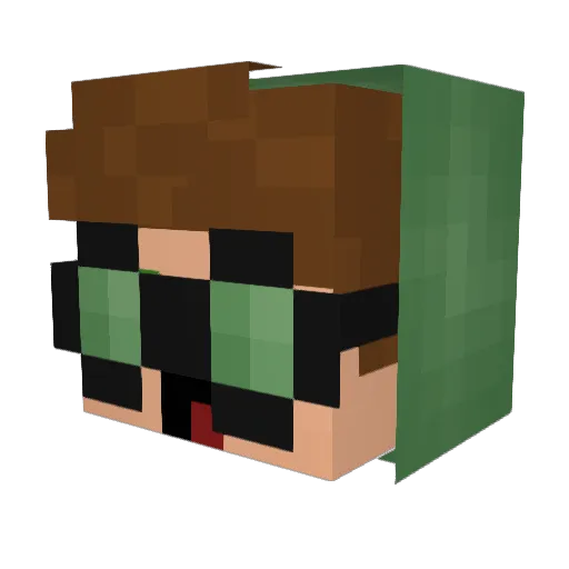 LukasPan Minecraft avatar head, 3D render