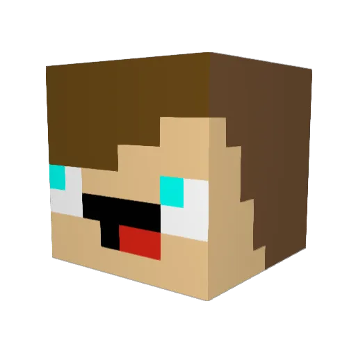 LukasSBR Minecraft avatar head, 3D render