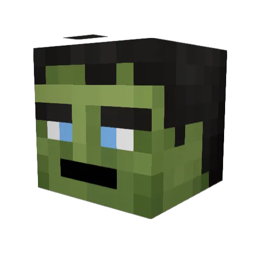 Lukas_K0 Minecraft avatar head, 3D render