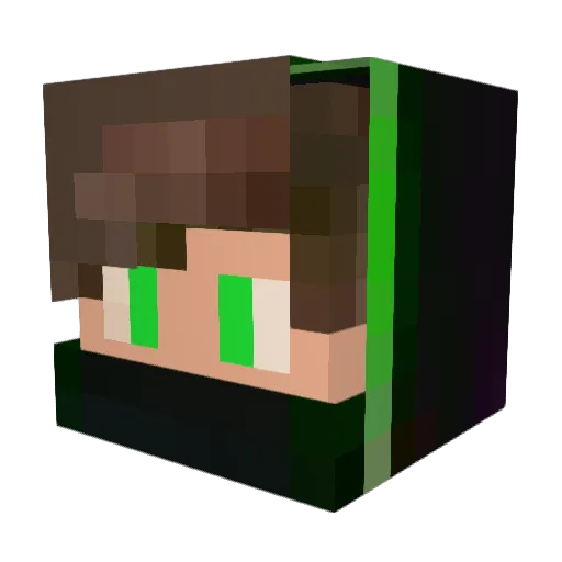 Lukashero Minecraft avatar head, 3D render