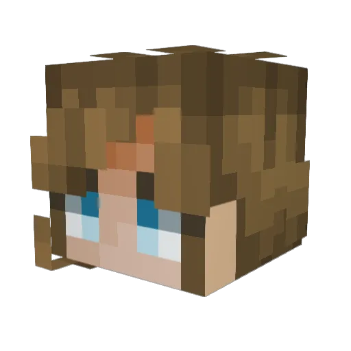 Lukasianka Minecraft avatar head, 3D render