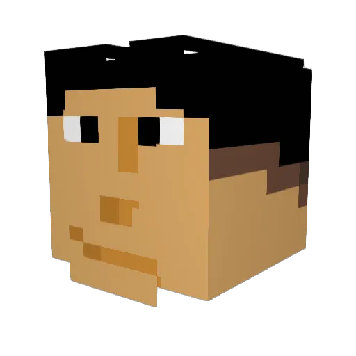 LukasooAndCo Minecraft avatar head, 3D render