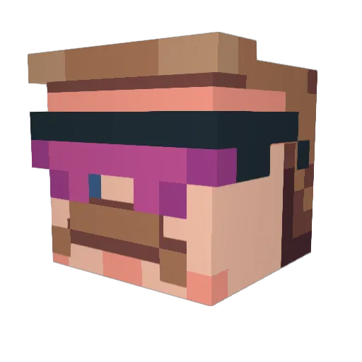 Lukassch Minecraft avatar head, 3D render