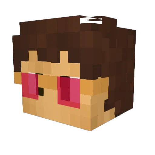 Lukasss_ Minecraft avatar head, 3D render