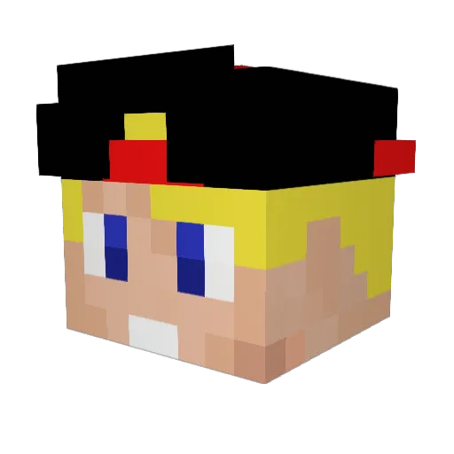 Lukasvkm Minecraft avatar head, 3D render