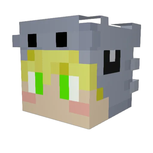 LukaszeqPL Minecraft avatar head, 3D render