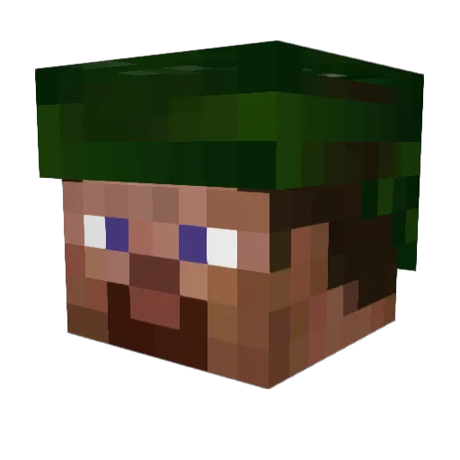 Lukaszplgrom Minecraft avatar head, 3D render