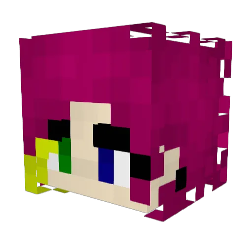 LukatheLemon Minecraft avatar head, 3D render